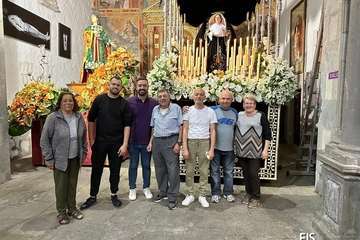  Los pasos de la procesión del Viernes Santo, listos ya en la Basílica de Telde/TA.